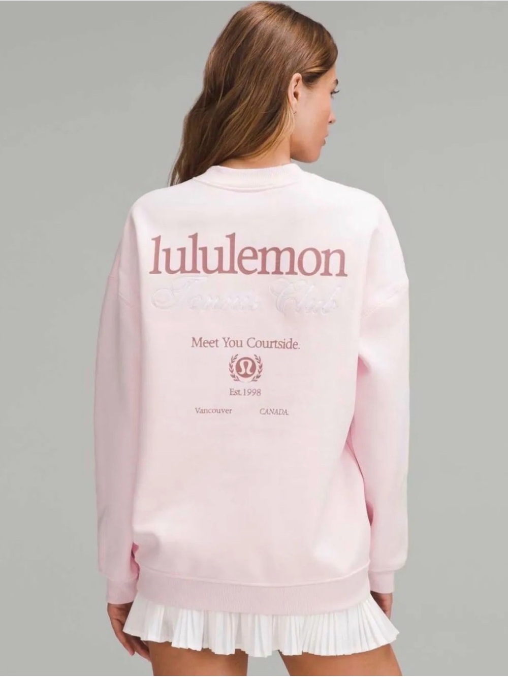 lululemon athletica Pink Logo-Back Crewneck Sweatshirt